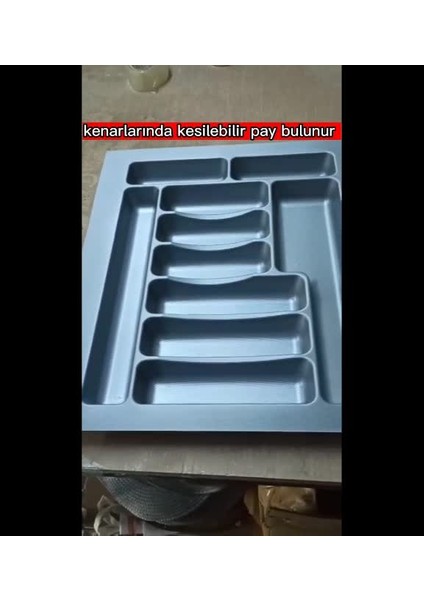 Luxury 2li Set 55X49 cm Düzenleyici 55 cm Siyah Kepçelik & 55 cm Siyah Kaşıklık (48X40 cm E Kesilebilir) 1 Adet