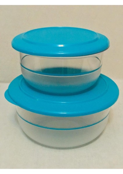 Luxury Kristalin Kase 2 Li Set 2.1 Lt 1.1lt Saklama Kabı 1 Adet