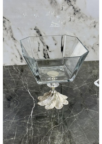 Luxury Kand Ayaklı Karen Cam Salata Sunum Kasesi & Ayaklı Meze Sunumluk Kase 1 Adet