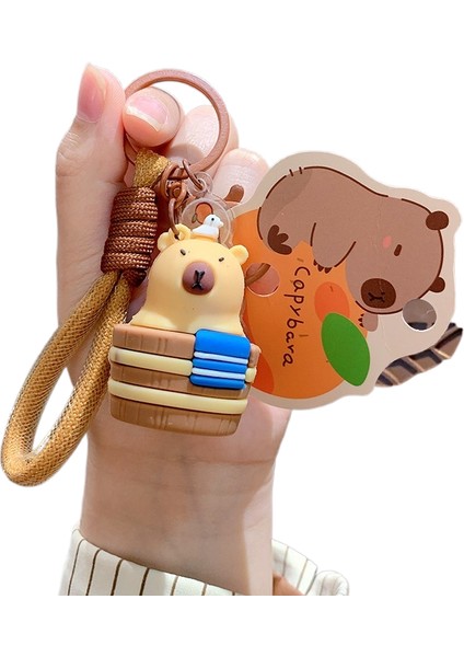 Karikatür Peluş Capi A Üfleme Kacıklar Anahtarlık Bebek Kolye Çift Anahtarlık Çekicilik Küçük Hediyeler (Yurt Dışından)