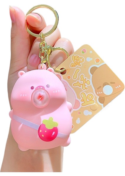 Karikatür Peluş Capi A Üfleme Kacıklar Anahtarlık Bebek Kolye Çift Anahtarlık Çekicilik Küçük Hediyeler (Yurt Dışından)