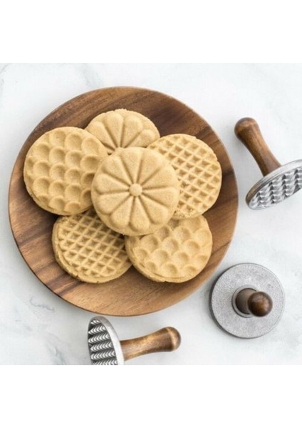 Luxury Waffle Desen Döküm Yılbaşı Kurabiye Kalıbı Tek Parça Yılbaşı Temalı 1 Adet