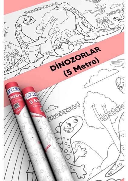 Luxury Dinozor Boyama Kağıdı 1 Adet