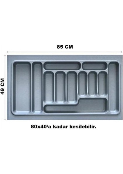 Luxury 85 x 49 cm Çekmece Içi Kaşıklık Gri 80X40 Cm'e Kadar Kesilebilir 1 Adet fiyatları