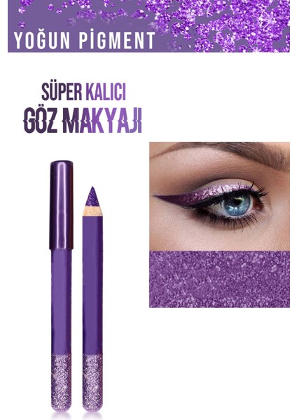 Luxury 8'li Renkli Glitter Kalem Eyeliner 1 Adet