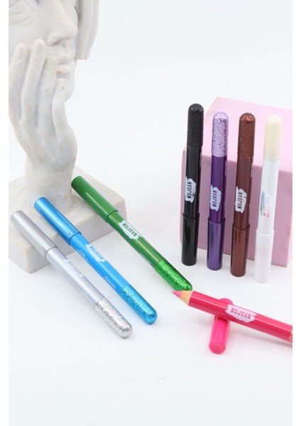 Luxury 8'li Renkli Glitter Kalem Eyeliner 1 Adet