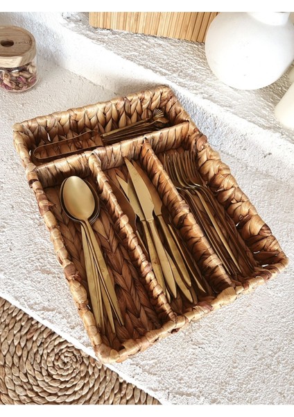 Luxury Hasır 4bölmeli Kaşıklık/ Çekmece Düzenleyici 1 Adet