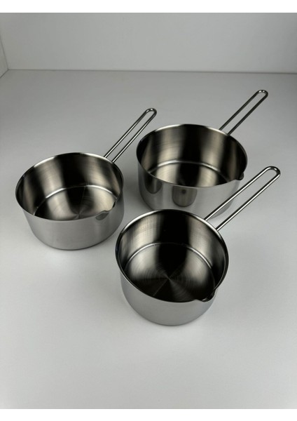 Luxury Sütlük 3 Boy 12CM-14CM-16CM Paslanmaz Çelik 1 Adet modelleri