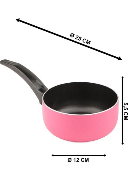 Luxury Teflon Sütlük Fuşya 12 cm 1 Adet