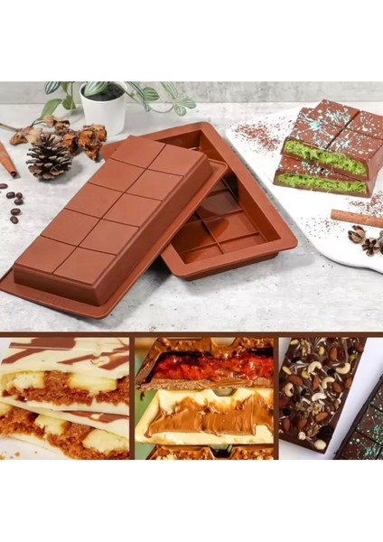 Luxury Dubai Çikolatası Kalıbı Çikolata Kalıbı Bpa Free Silikonlu 1 Adet