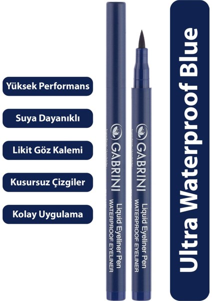 Luxury Likit Mavi Eyeliner Liquid Eyeliner Pen 1 Adet