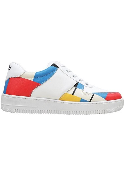 Kadın Vegan Deri Beyaz Sneakers - Bauhaus Birdie Tasarım fırsatları