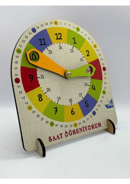 Luxury Montessori Ahşap Saat Öğrenme Seti Eğitici Saat Öğrenme Materyali 1 Adet