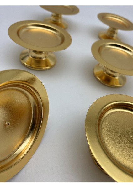 Luxury 6'lı Gold Makaronluk, Mini Lokumluk, Kahve Yanı Sunumluk, Şekerlik 1 Adet modelleri