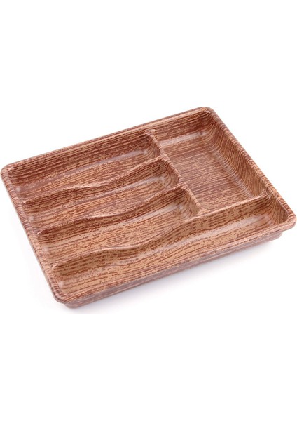 Luxury Ahşap Renk - 5 Bölmeli Çekmece Içi Kaşıklık 36X29CM (K0) 1 Adet