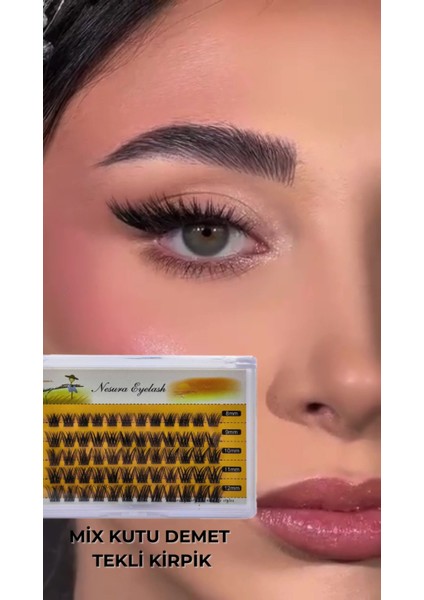 Luxury Nesura 20D Mix Tekli Demet Kirpik, Tekli Takma Kirpik - No:6 1 Adet