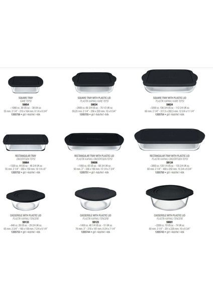 Luxury Borcam Siyah Kapaklı 9 Prç Çeyiz Seti 59001-59123-59133-59006-59124-59034-59024-59864-59854 1 Adet