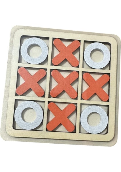 Luxury Ahşap Ox Oyunu Eğitici Montessori Zeka Oyunu Tic-Tac-Toe Oyunu Çocuklar Için Eğlenceli Oyunlar 1 Adet