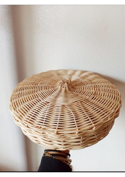 Luxury Hasır Bambu Rattan Çerezlik 1 Adet