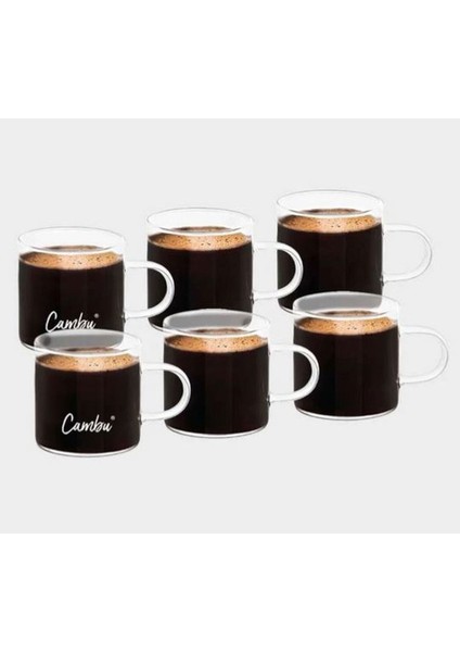 Luxury Borosilikat Espresso Bardağı Cam 6'lı 125 ml 1 Adet