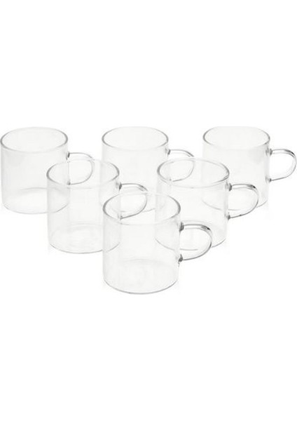 Luxury Borosilikat Espresso Bardağı Cam 6'lı 125 ml 1 Adet
