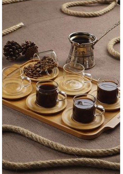 Luxury Borosilikat Espresso Bardağı Cam 6'lı 125 ml 1 Adet