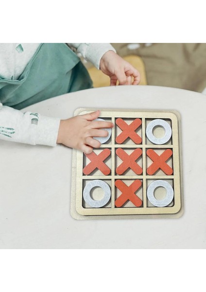 Luxury Ahşap Ox Oyunu Eğitici Montessori Zeka Oyunu Tic-Tac-Toe Oyunu Çocuklar Için Eğlenceli Oyunlar 1 Adet fırsatları