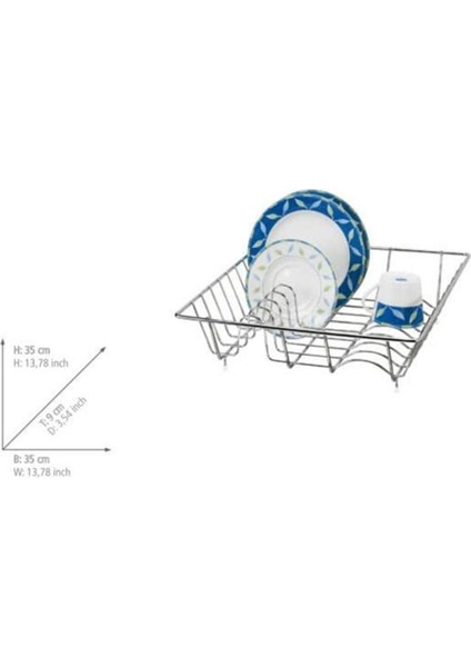 Luxury Bulaşılık Metal 35 x 9 x 35 Cm, 1 Adet indirimleri