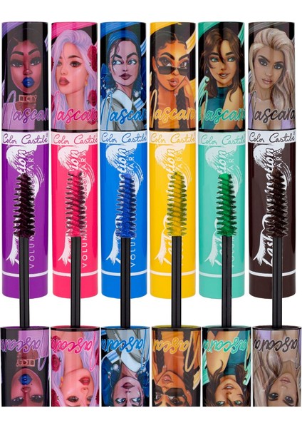 Luxury Color Castle 6 Renkli Neon Rimel Seti 1 Adet