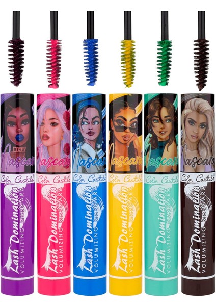 Luxury Color Castle 6 Renkli Neon Rimel Seti 1 Adet