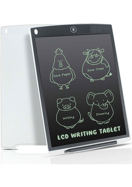 Luxury Writing Tablet LCD 10.5 Inç Dijital Kalemli Çizim Yazı Tahtası Grafik Not Yazma Eğitim Tableti Siyah 1 Adet