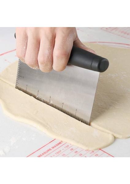 Luxury Paslanmaz Çelik Hamur/pasta Kesme ve Şekillendirme Spatulası Turuncu 1 Adet