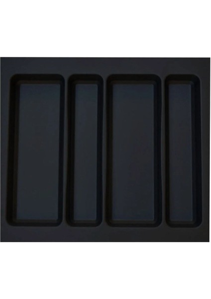 Luxury 2li Set 47X49 cm Düzenleyici 47 cm Siyah Kepçelik & 47 cm Siyah Kaşıklık ( 45X40 cm E Kesilebilir ) 1 Adet