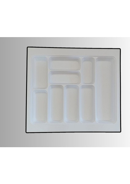 Luxury 55X49 Cm. 9 Gözlü Beyaz Çekmece Içi Kaşıklık 50*40 Cm'e Kadar Kesebilirsiniz 1 Adet