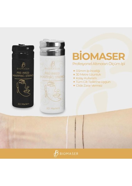 Luxury Kalıcı Makyaj Microblading Profesyonel Altınoran Ölçüm Ipi 30 Metre 1 Adet