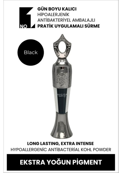 Luxury Kohl Powder (Sürme) Black - Siyah 1 Adet