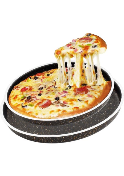 Luxury 2'li Granit Pizza ve Künefe Tabağı & Tepsisi 1 Adet