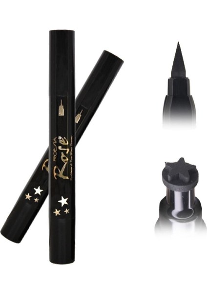 Luxury Bir Tarafı Kalem Bir Tarafı Yıldız Baskılı Eyeliner 1 Adet
