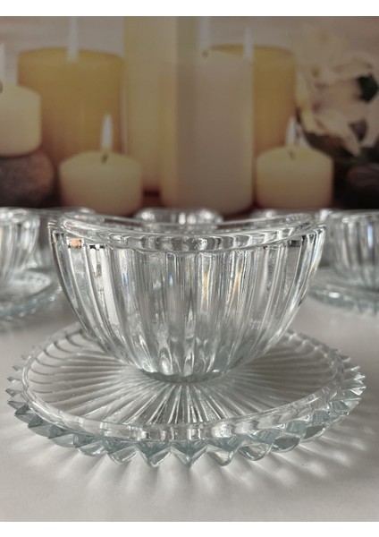 Luxury Çerez Set 12'li 6 Tabak & 6 Kase 1 Adet