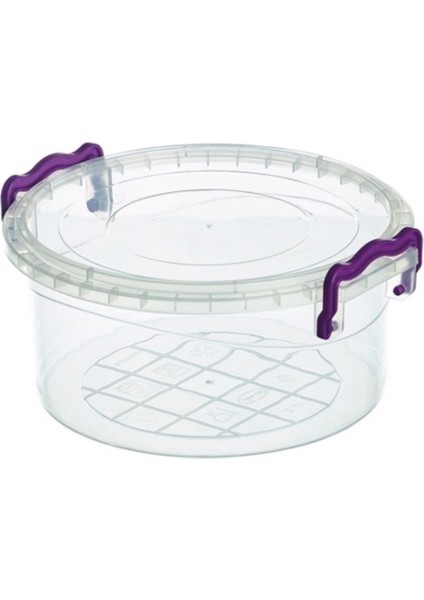 Luxury Betalife 3,4 Litre Yuvarlak Kapaklı Saklama Kabı 25X24X11 cm 1 Adet