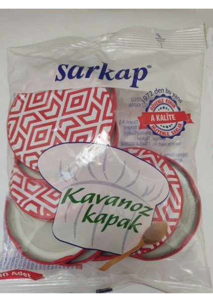 Luxury Kırmızı Çinili Kavanoz Kapağı 1 Adet