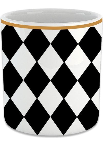 Luxury Damalı Espresso, Double Türk Kahvesi Fincanı - Kulpsuz Bardak Kahve Kupası 1 Adet