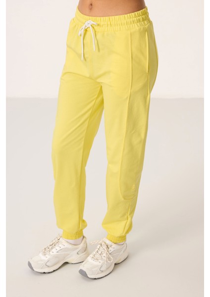 Limon O Yaka Basic Oversize Kadın Eşofman Tunik Takım - 95347