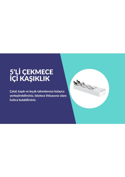 5 Bölmeli Kaşıklık Çekmece Içi Kaşık Düzenleyici Çekmece Içi Kaşıklık 1 Adet fiyatları