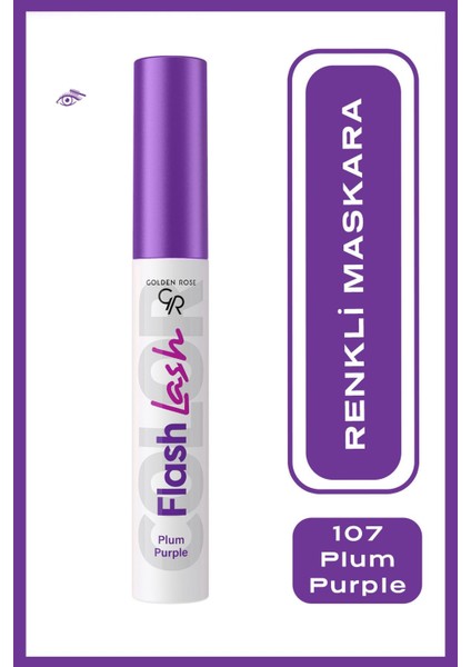 Luxury Flash Lash Colered Mascara No:07 Plum Purple - Renkli Maskara - 8691190515782 1 Adet
