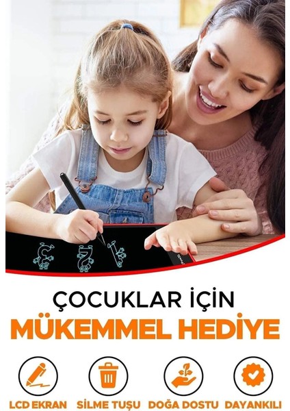 Luxury Dijital Yazı Tahtası LCD Ekran Dokunmatik Kalemli Çocuklar Için Çizim Grafik Tableti Yaz Sil Tahtası 1 Adet