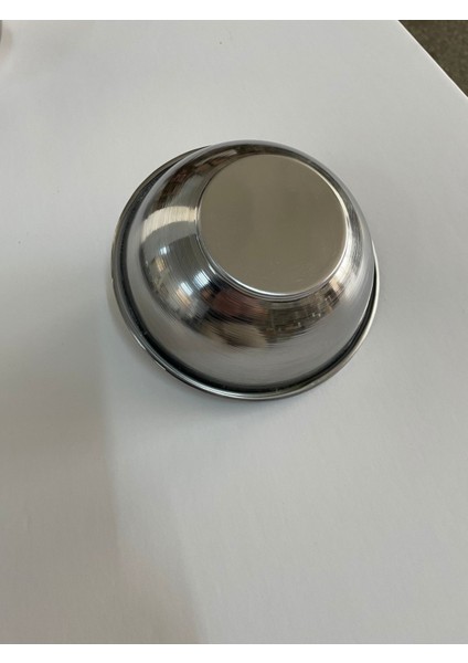 Luxury Paslanmaz Çelik Tas, Kase Kalın Parlak Çelik 12,5 cm (No.1) 6 Lı Paket 1 Adet