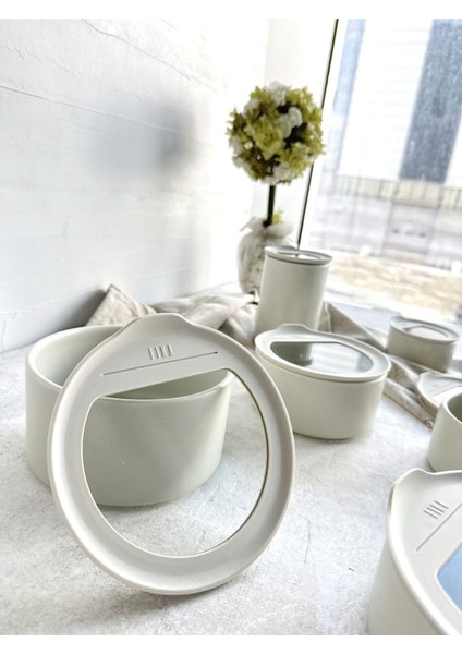 Luxury Fika One Seramik Saklama Kabı 700ML Buz Beyaz 1 Adet fiyatları