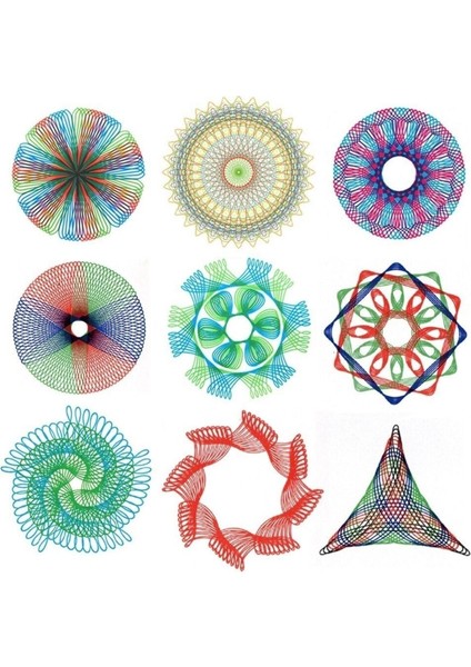 Luxury Ahşap Spirograf - Geometrik Desen Motif Cetveli 1 Adet indirimleri