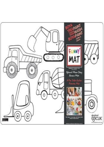 Luxury Funny Mat Iş Makineleri 33,5X48CM 1 Adet